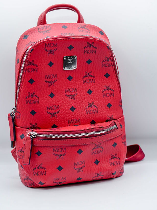 PRELOVED MCM RED BACKPACK