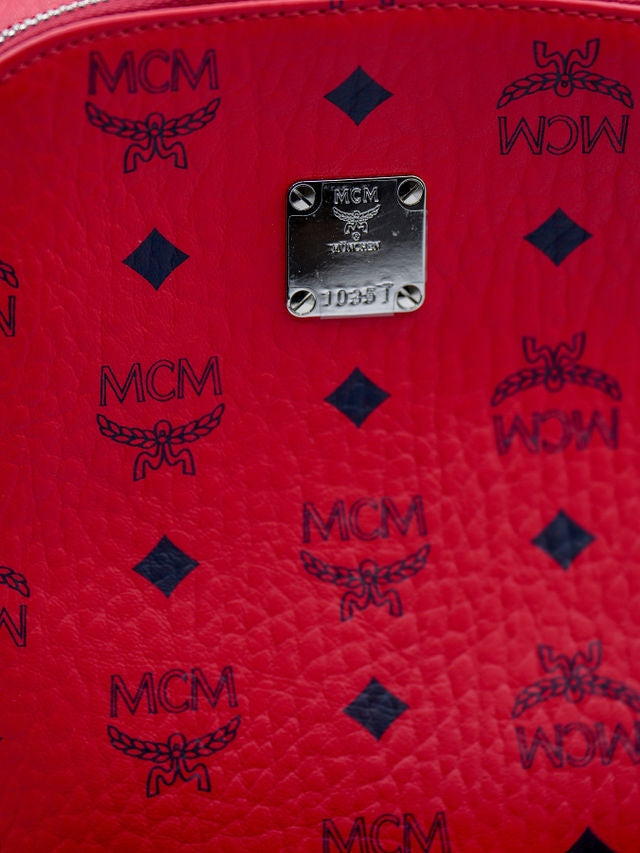 PRELOVED MCM RED BACKPACK