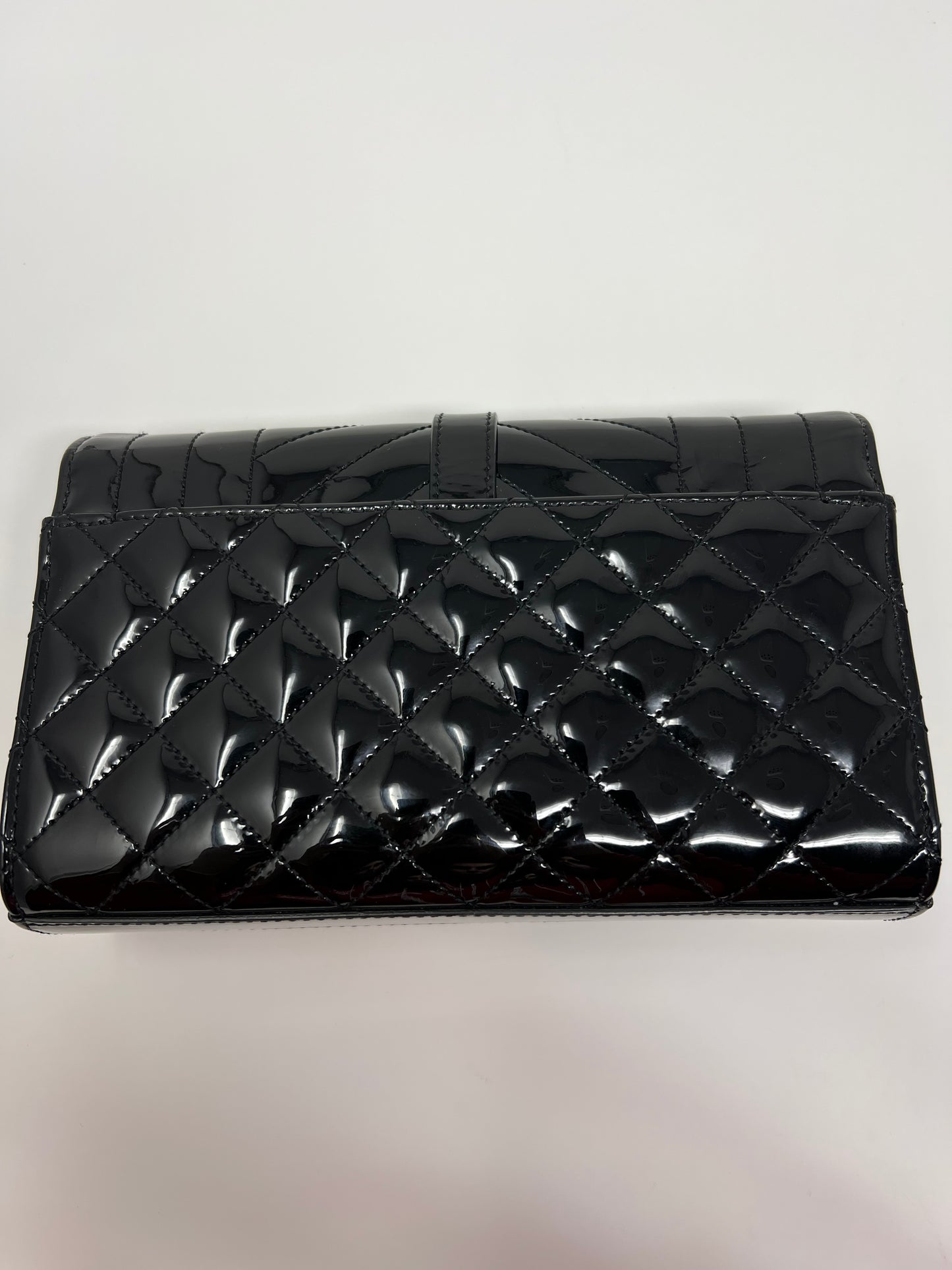 YSL BLACK PATENT LEATHER CROSSBODY/CLUTCH