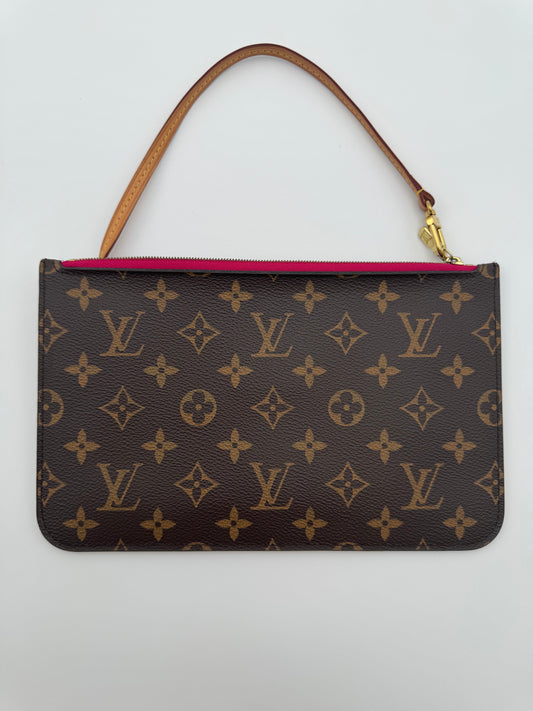 LOUIS VUITTON NEVERFULL POUCH MONOGRAM PINK INTERIOR