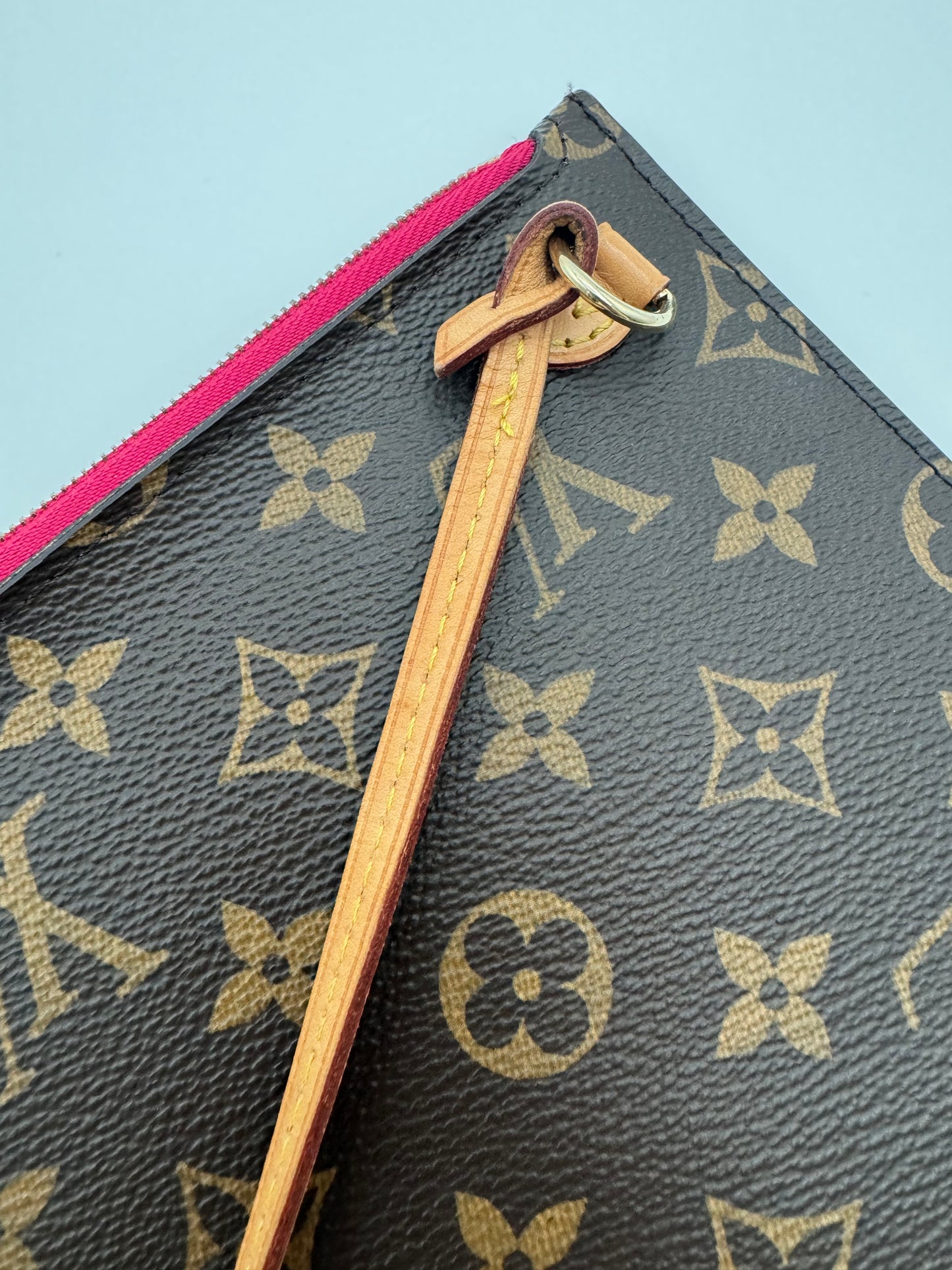 LOUIS VUITTON NEVERFULL POUCH MONOGRAM PINK INTERIOR