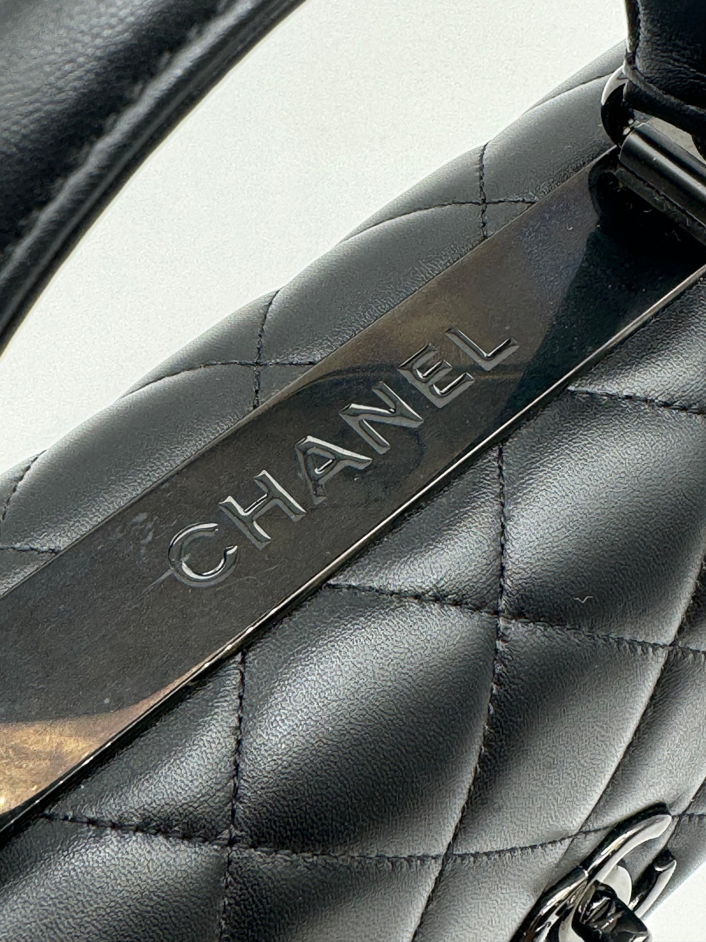 CHANEL Lambskin Quilted Medium Trendy CC Flap Dual Handle Bag So Black