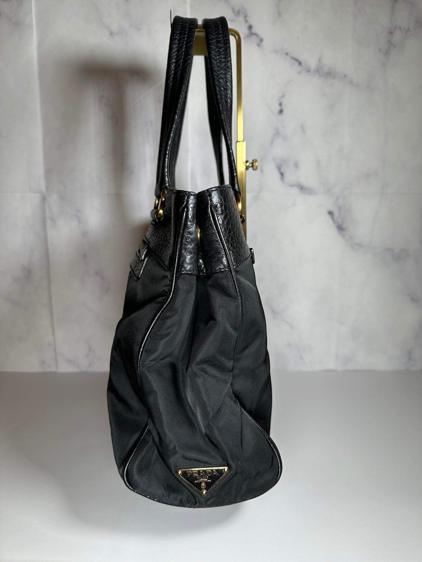 PRADA BLACK TESSUTO SHOULDER BAG