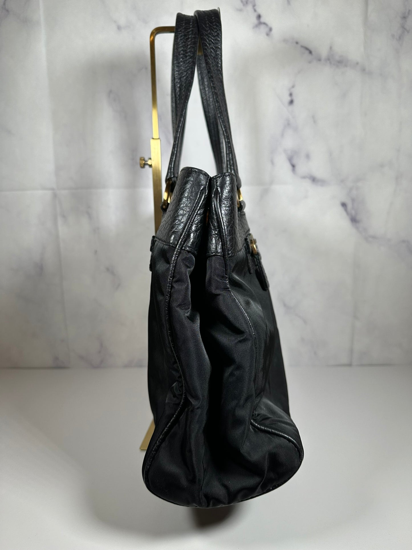 PRADA BLACK TESSUTO SHOULDER BAG