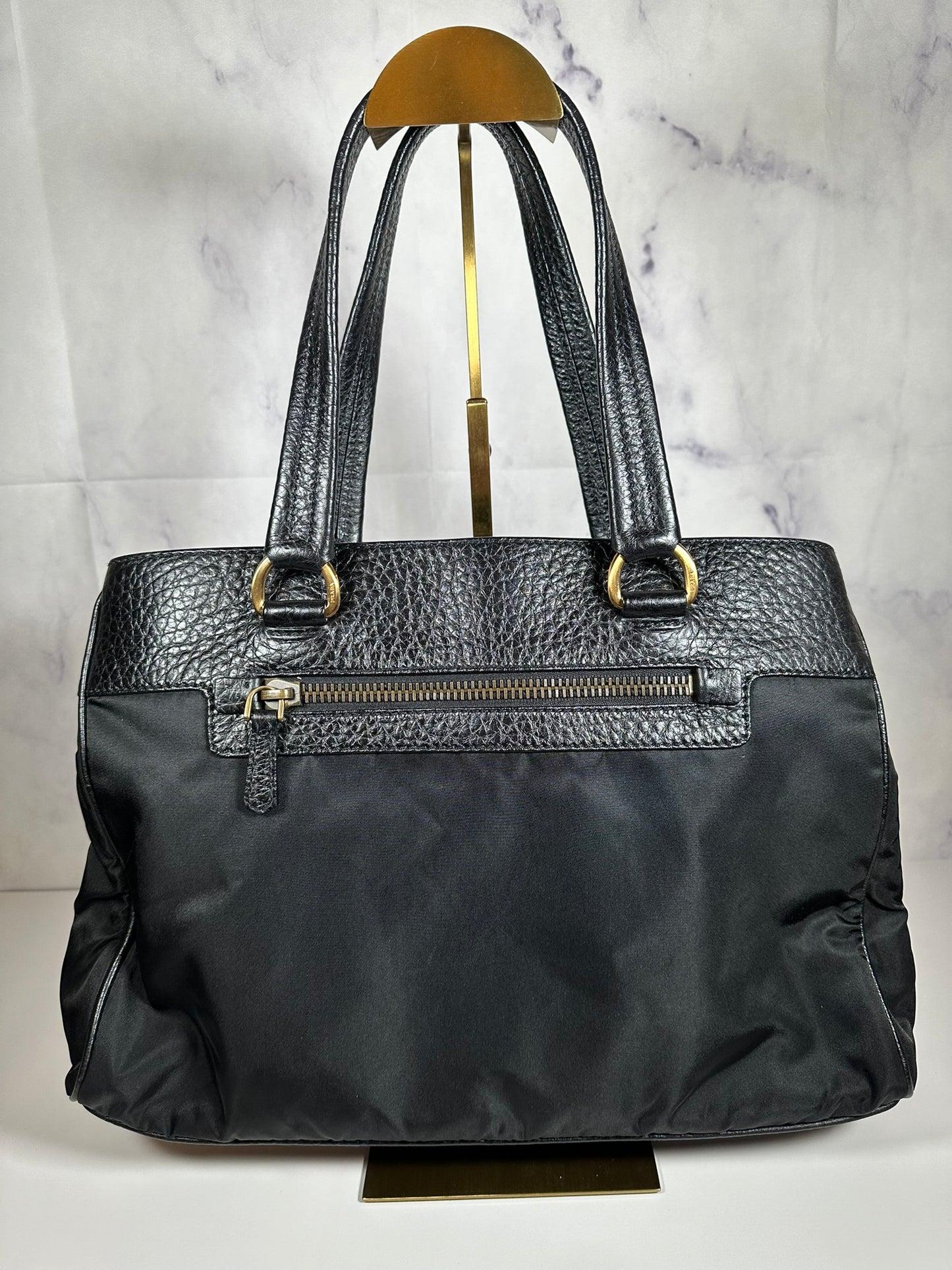 PRADA BLACK TESSUTO SHOULDER BAG