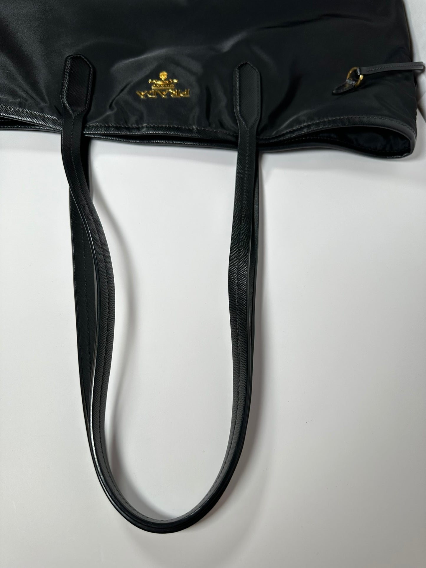 PRADA NYLON LEATHER TOTE