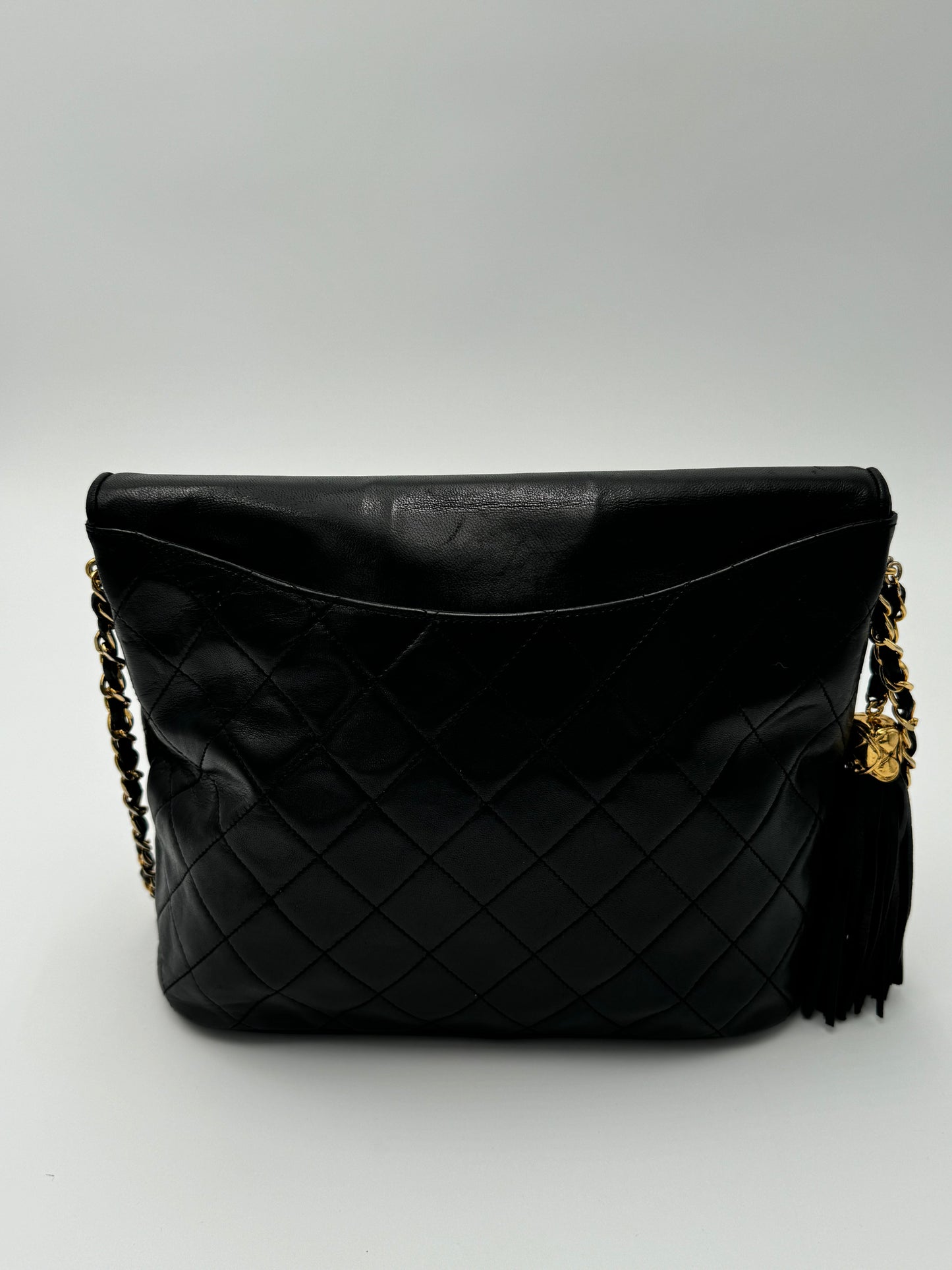 Chanel Lambskin Quilted CC Tassel Flap