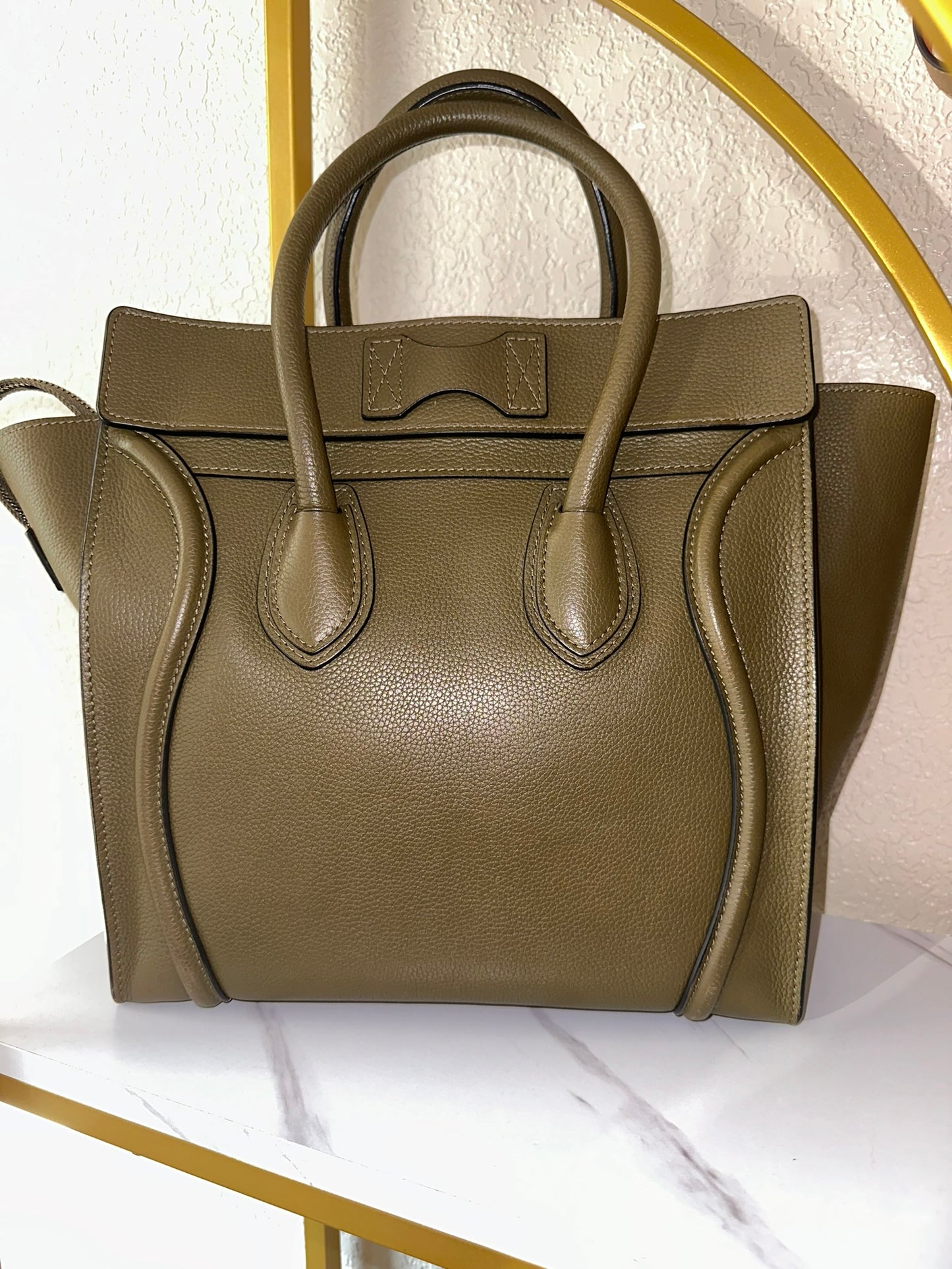 CELINE MICRO LUGGAGE OLIVE GREEN