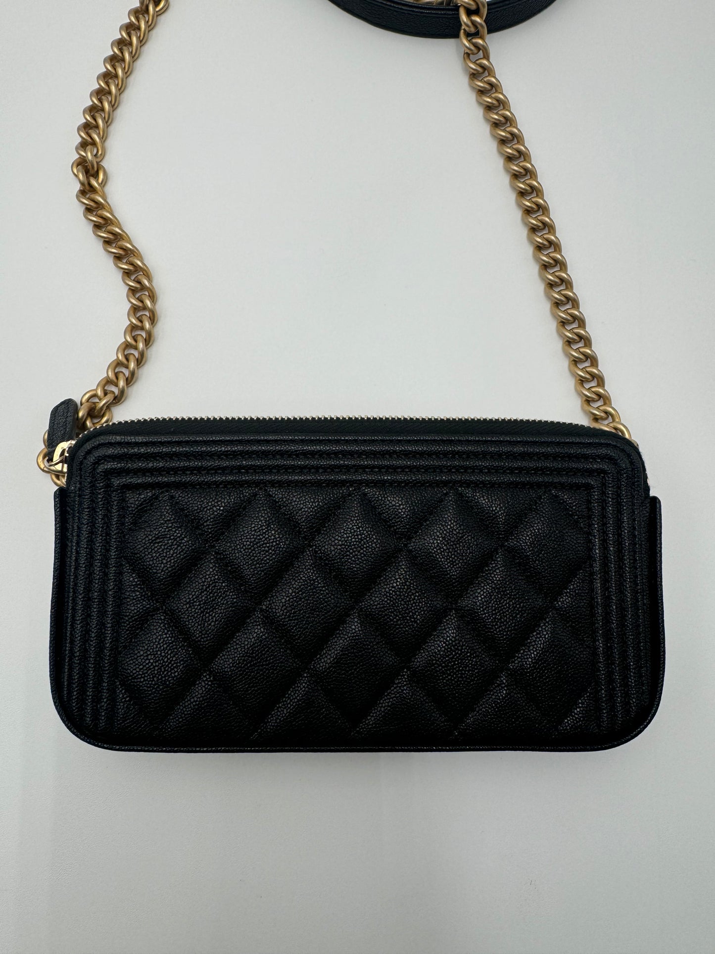 CHANEL BOY WALLET ON CHAIN