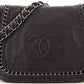 Chanel Black Calfskin Luxe Ligne Accordion Leather Shoulder Strap Flap Bag