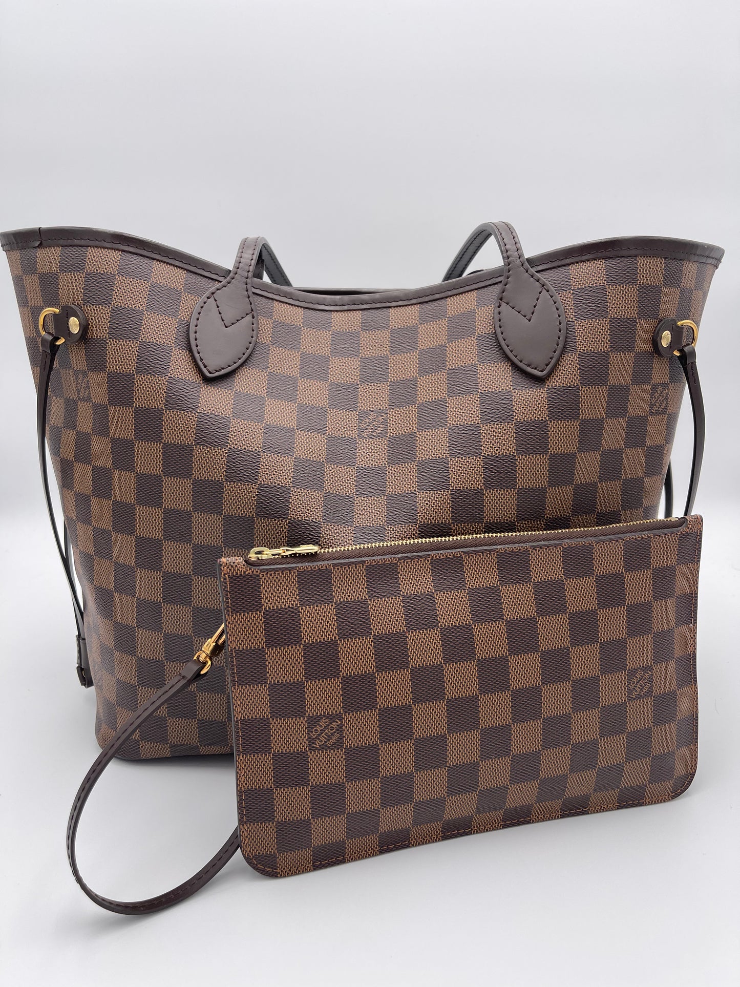 LOUIS VUITTON NEVERFULL MM CHERRY INTERIOR WITH POUCH