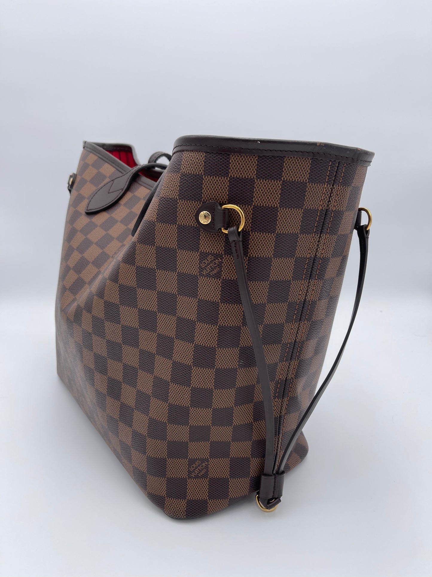 LOUIS VUITTON NEVERFULL MM CHERRY INTERIOR WITH POUCH