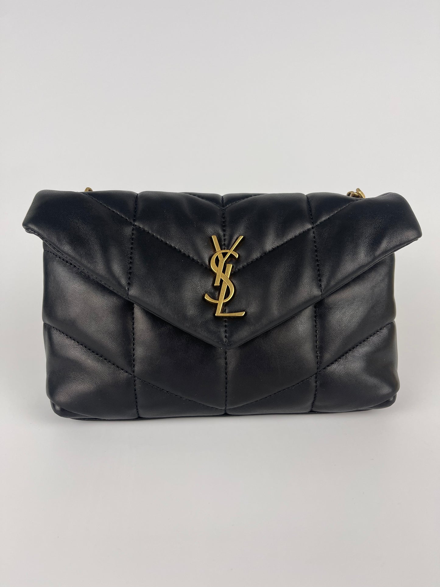 LouLou Toy YSL Puffer Quilted Lambskin Crossbody Bag