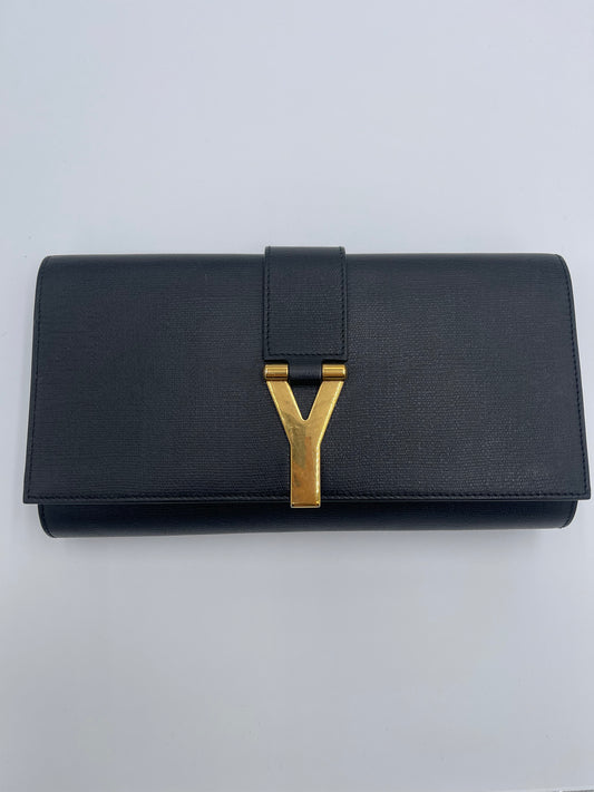 SAINT LAURENT BLACK CLUTCH