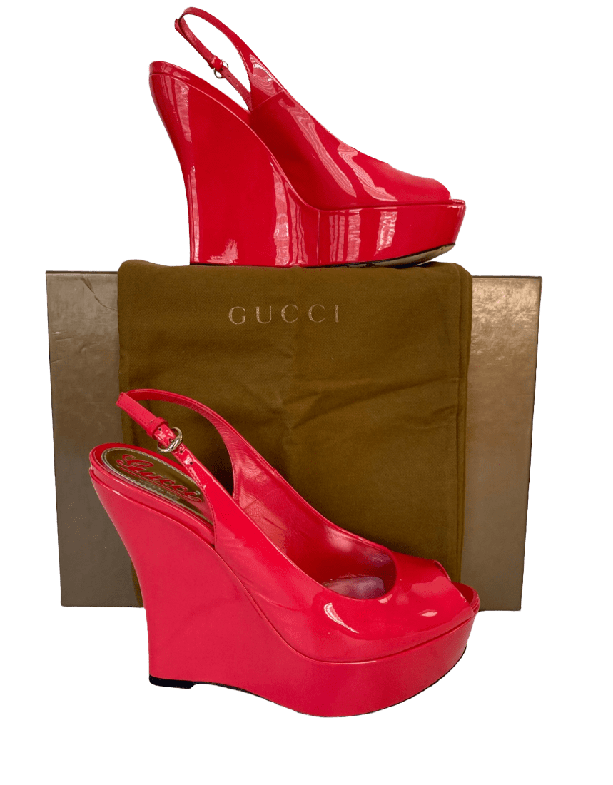 Rare Pink Gucci Wedges size 8